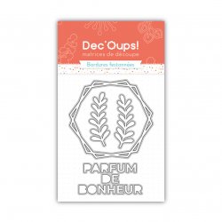Matrices de découpe cadre double hexagones, herbes folles et