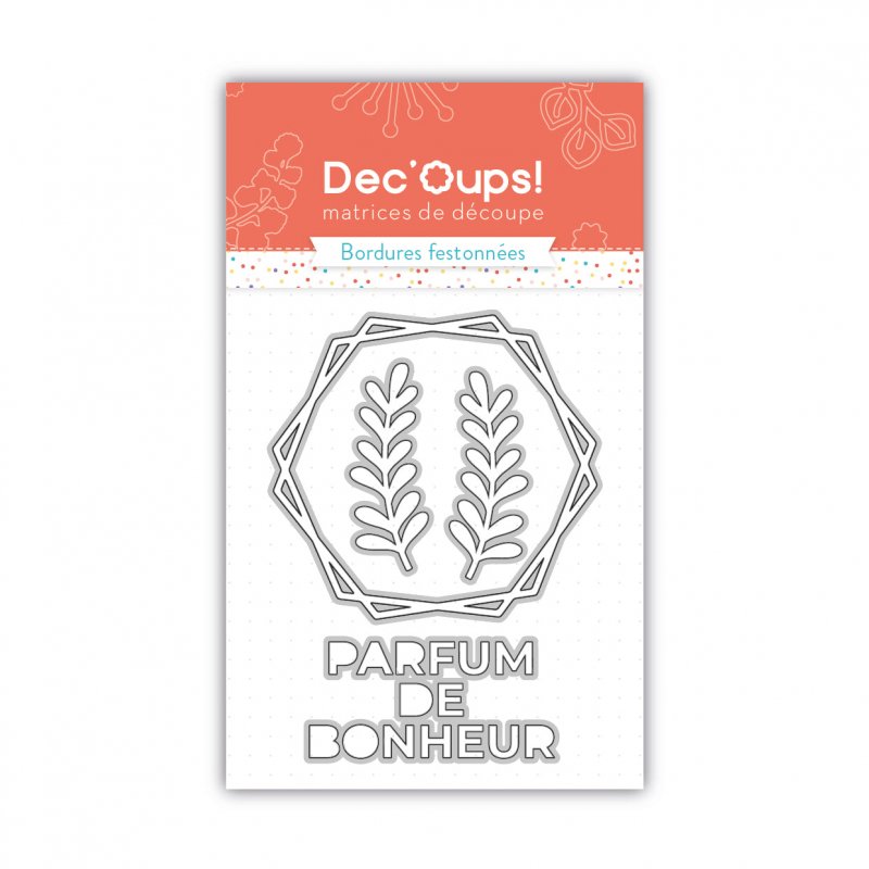 Matrices de découpe cadre double hexagones, herbes folles et