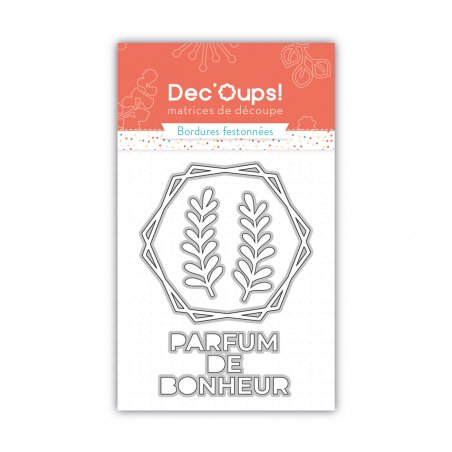 Matrices de découpe cadre double hexagones, herbes folles et