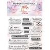 Set de 2 tampons - Vélo avec l'expression la vie est belle - 10,5x10cm