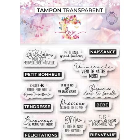 Set de 2 tampons - Vélo avec l'expression la vie est belle - 10,5x10cm Set de 2 tampons - Vélo avec l'expression la vie est belle - 10,5x10cm