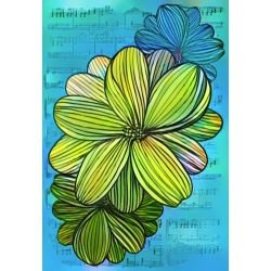 Sello transparente flor gigante - 10x15cm