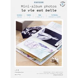 Kit pour créer mini-album photo "La vie est belle" en papier