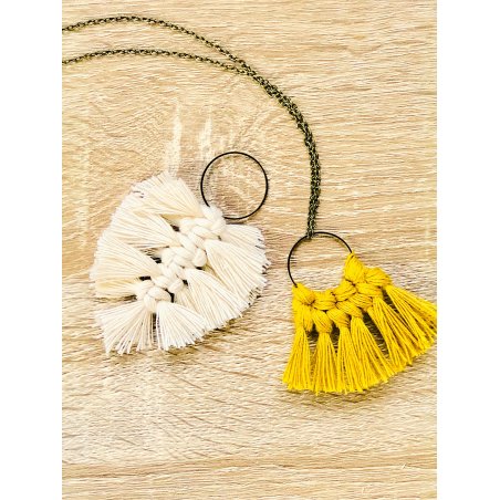 Kit Macramé Pendentifs - Plume & Noeuds Kit Macramé Pendentifs - Plume & Noeuds
