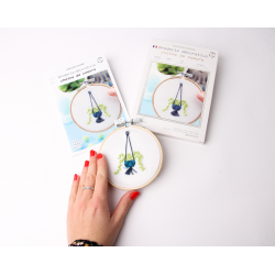 Kit Broderie Green - Chaîne de Coeurs