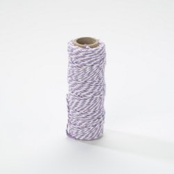 Bobine de fil bicolore Bakers Twine - 2mm x 25m - Malva Púrpura