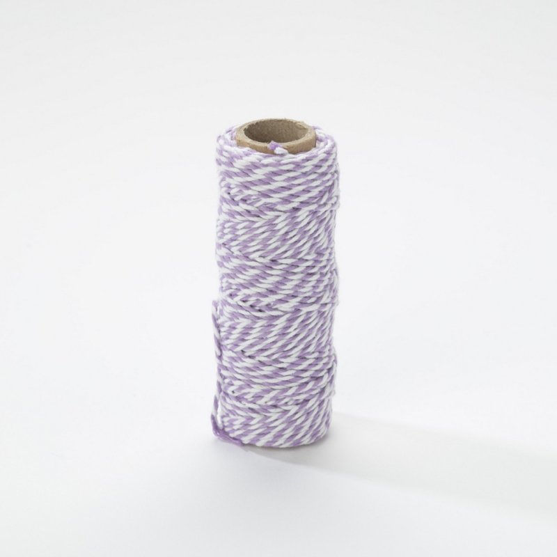 Bobine de fil bicolore Bakers Twine - 2mm x25m - Mauve Purple