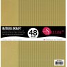 Bloc de 48 papiers Sultane - Matière - Kraft Ligné - Gris - 110g/m2