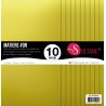 Bloc de 10 papiers Sultane - Matière - Luxe Or - Epais - 300g/m2