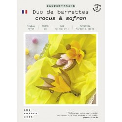K-0098 - Duo de barettes - crocus et safran