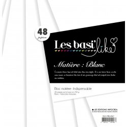 48 papiers Blanc - 250 g/m2 - 30x30cm