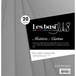 Bloc de 20 papiers Sultane - Matière - Carton - Epais - 1mm