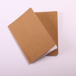 Lots de 2 carnets A5 - 40 pages Format Portrait en matière - Kraft