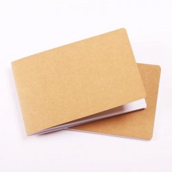 Lots de 2 carnets A5 - 40 pages Format Paysage en matière - Kraft