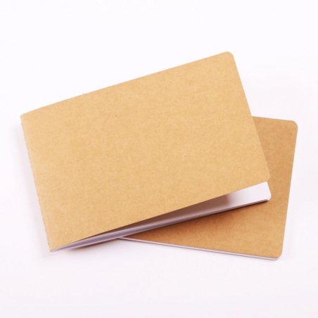 Lots de 2 carnets A5 - 40 pages Format Paysage en matière - Kraft