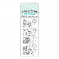 Set de 8 tampons maisons & maisonettes - 13x5,5cm