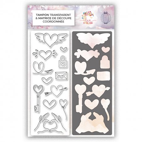 Sellos y troqueles combinados - Corazones