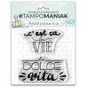 Set de tampones transparente Dolce vita 7,5x7cm - PTM-0008